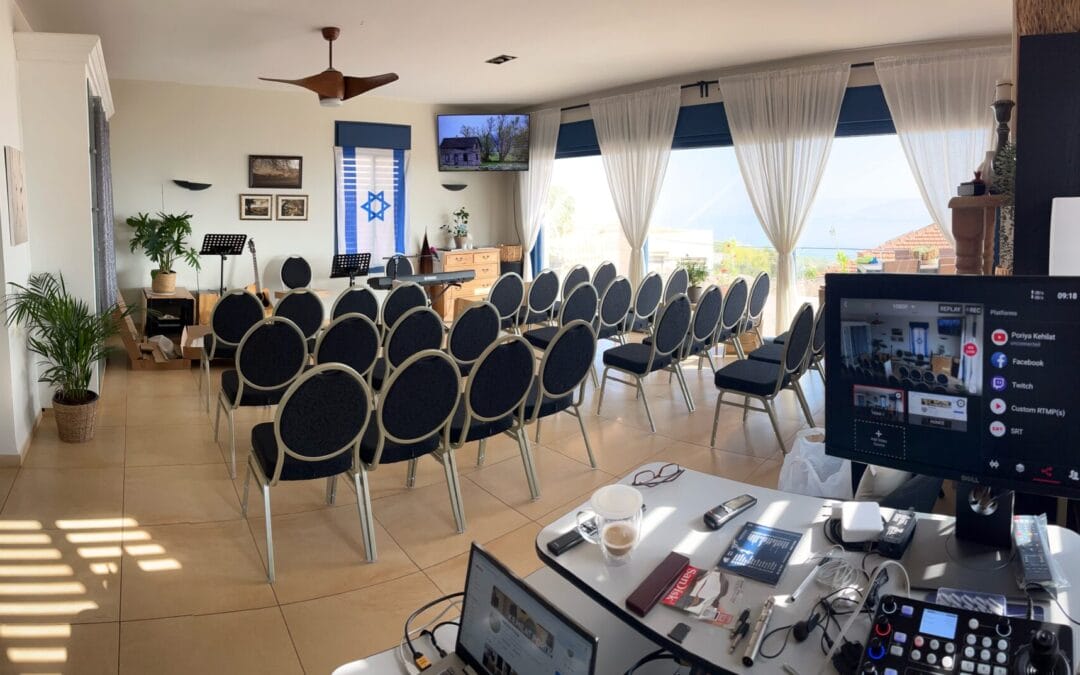 Chairs and sound equipment